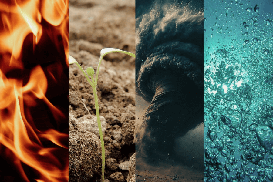 O início da vida produtiva passa por conhecer suas inclinações naturais. Saber o seu perfil comportamental e/ou temperamento te ajudará a ser mais produtivo. Os quatro elementos: fogo, terra, ar e água respectivamente.