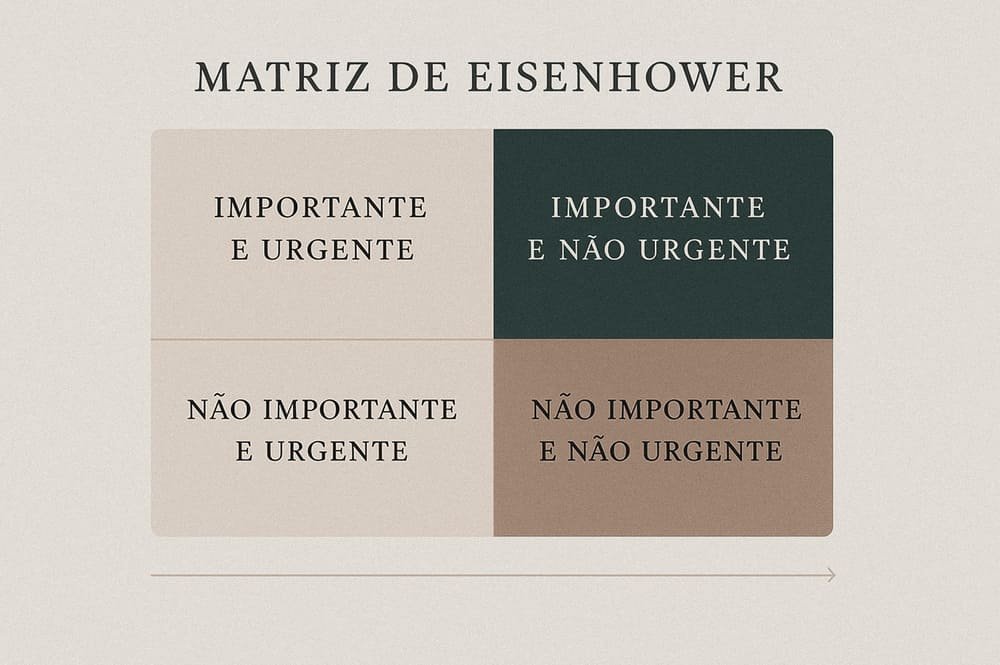 Método para priorização de tarefas Eisenhower.